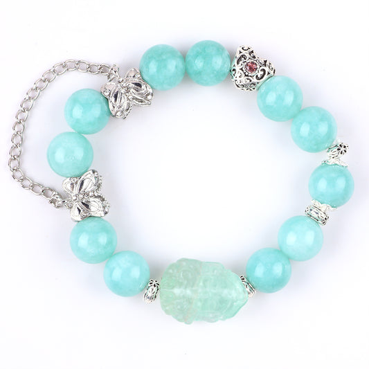 12MM Amazonite Bead Natural Handmade Crystal Bracelet FJHAB001