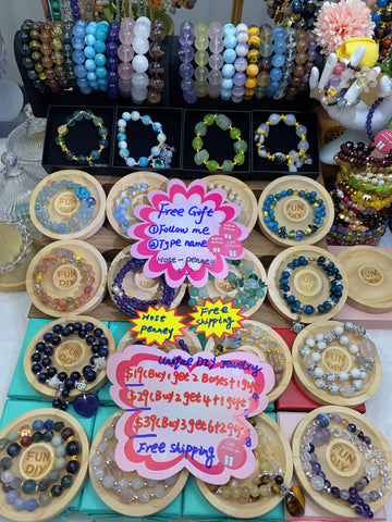 Unique handmade natural crystal Jewelry from Fun Jewelry for tiktok livestream