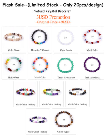 (Exclusive Design) Natural Crystal Handmade Wire Wrap Pendant & Bead Bracelet for Livestream Promotion(Minimum Order Amount with 20USD for Shipment )