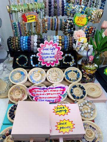 Unique handmade natural crystal Jewelry from Fun Jewelry for tiktok livestream