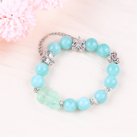 12MM Amazonite Bead Natural Handmade Crystal Bracelet FJHAB001