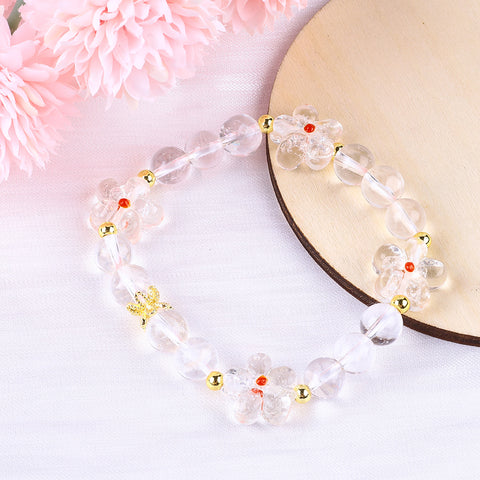 Friendship Flower Natural Handmade Crystal Bracelet FJHFBS001