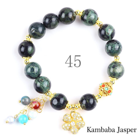 Natural Crystal Gemstone Handmade Stretchable Beaded Bracelet(Exclusive Design) With Exquisite Gift Box