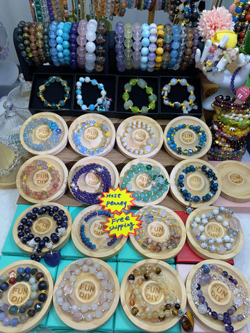 Unique handmade natural crystal Jewelry from Fun Jewelry for tiktok livestream