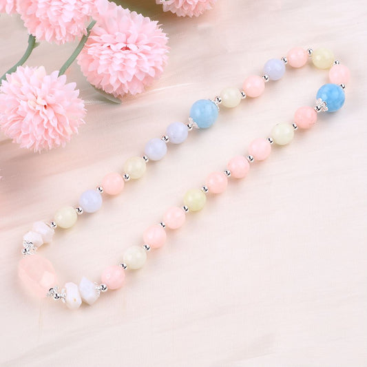 10MM+13MM+15MM Morganite Multi-Layer Bead  Natural Handmade Crystal Bracelet FJHMM001